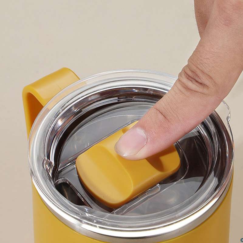 450ml Double-Layer Insulation Cups With Handle HP-35 GREEN