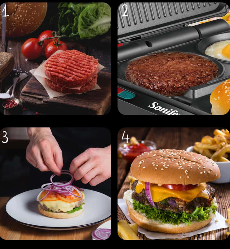1000W Mini Hamburger Patty Press Maker SF-6128