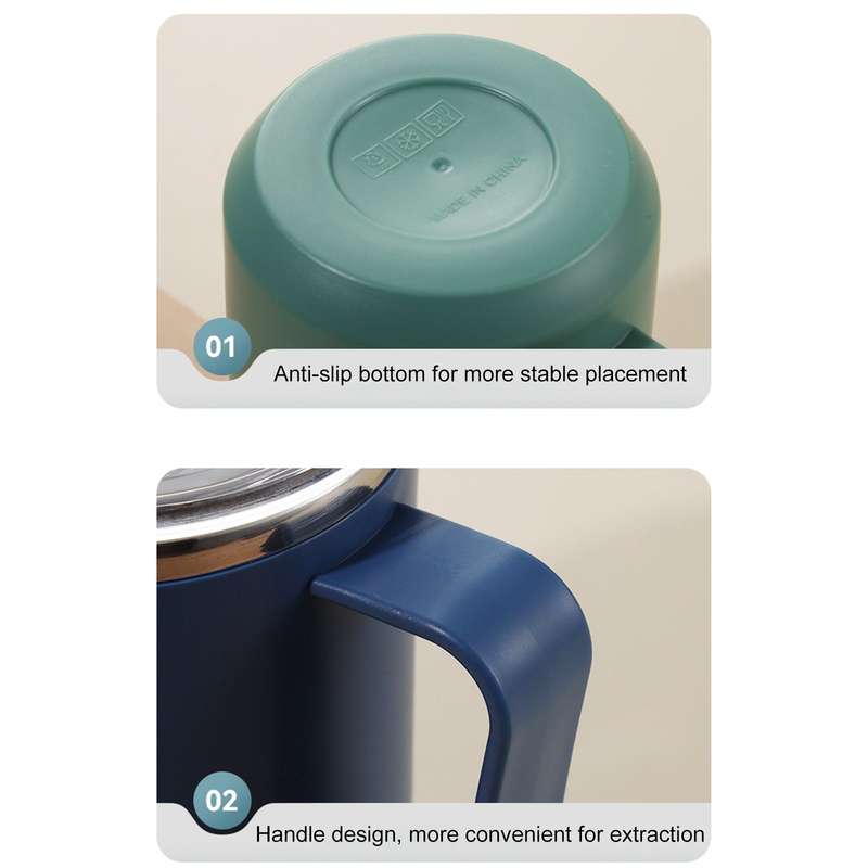 450ml Double-Layer Insulation Cups With Handle HP-35 GREEN