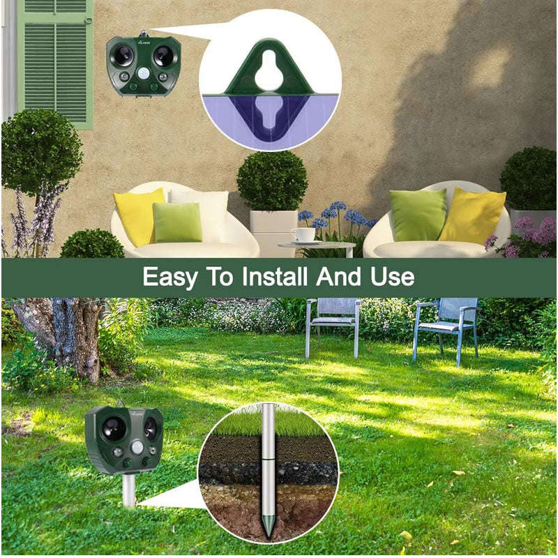 Ultrasonic Solar Pest Repeller With Motion Sensor RB-55