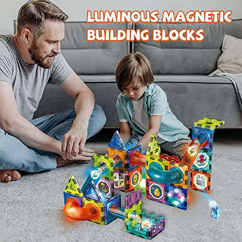 49Pcs Magic Tiles Magnetic Marble Run Track YG-314