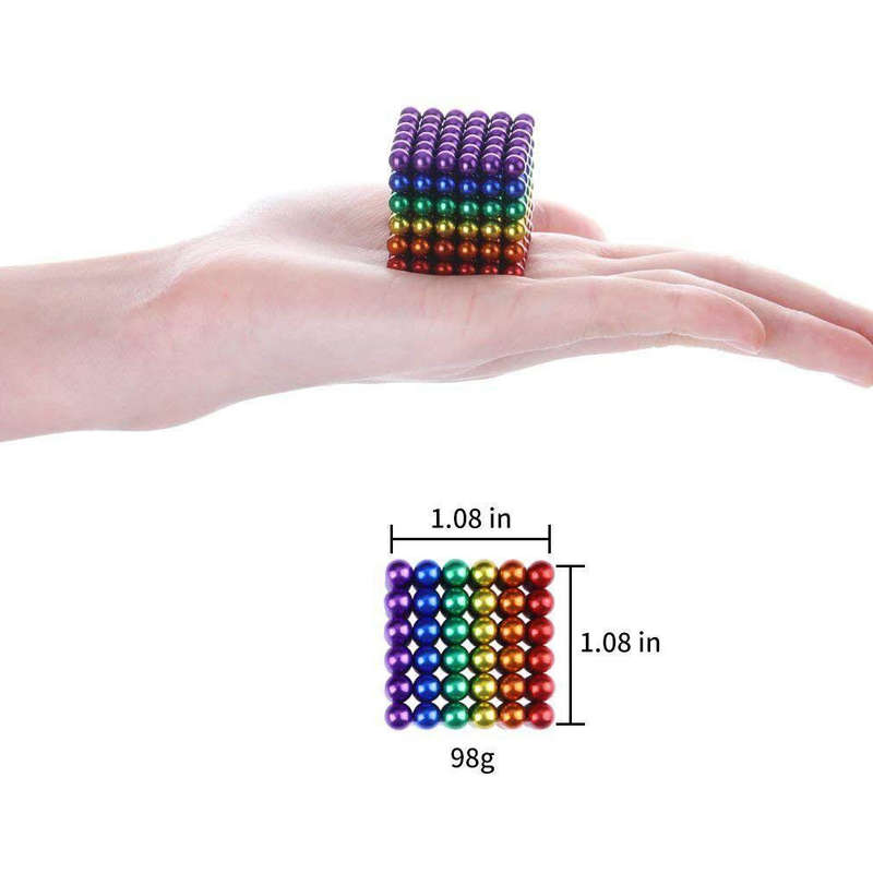 Small 1000 Pieces Of Magnetic Rainbow Balls For Kids