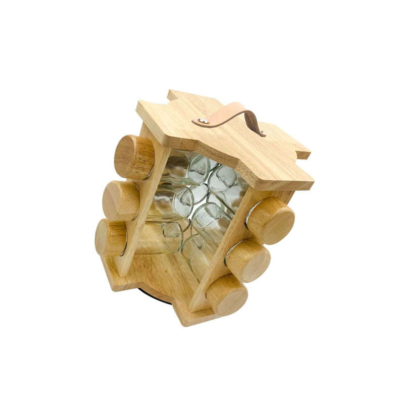 12 Jar Wooden Rotating Spice Rack Set TS-12MM