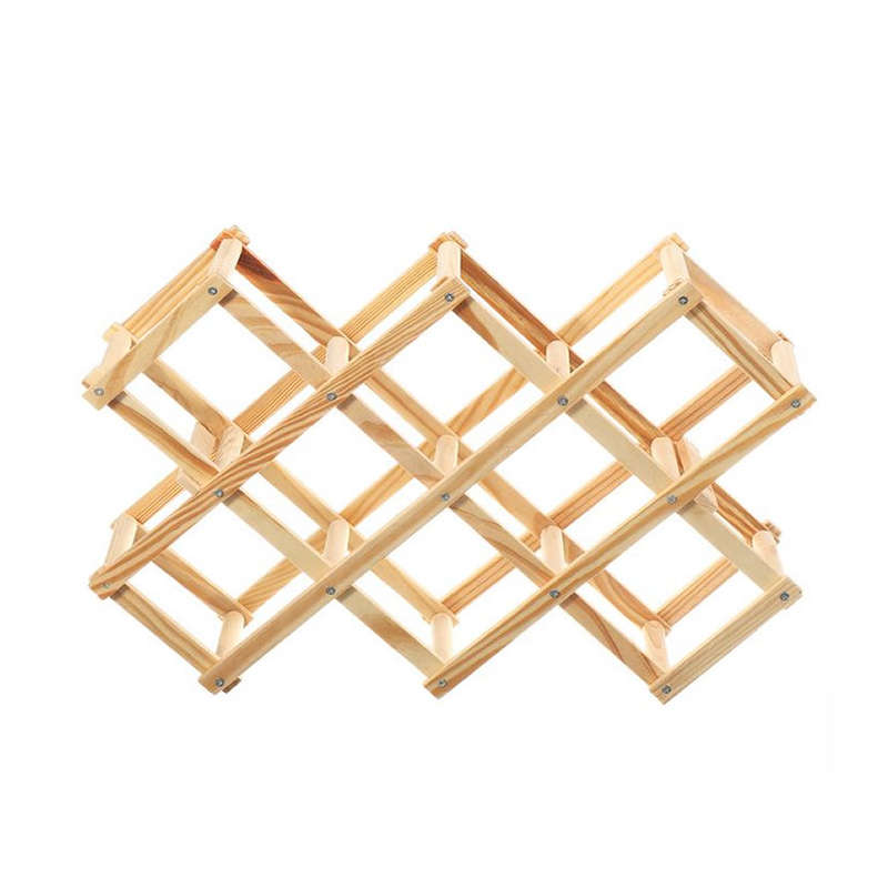 Collapsible Wooden Wine Bottle Rack IL-43