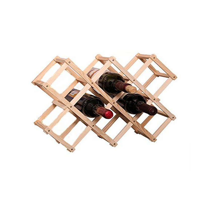 Collapsible Wooden Wine Bottle Rack IL-43
