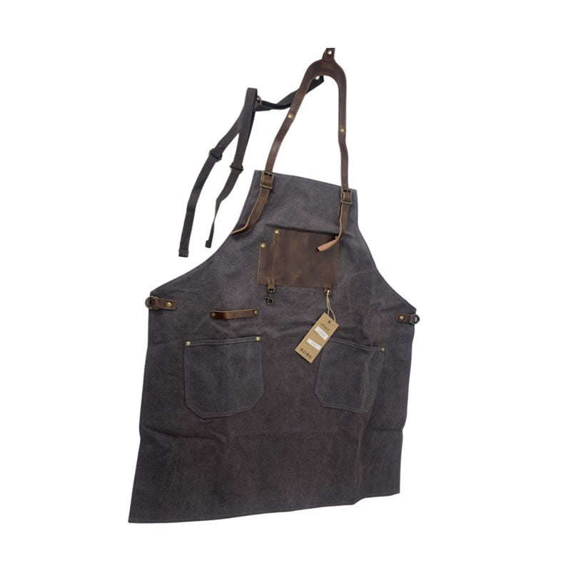 High- Quality Apron Made From Canvas And Genuine Leather YU888046