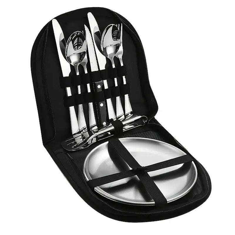 10 Piece Stainless Steel Cutlery Camping Set IL-1