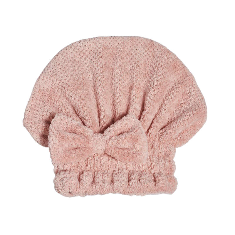 Elastic Hair Drying Cap For Women-21593 PINK