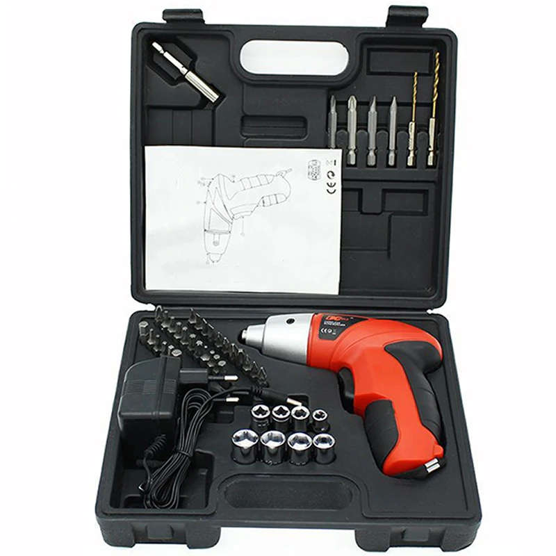 45pcs Cordless Rechargeable Hand Drill Screwdriver Set-FB-9