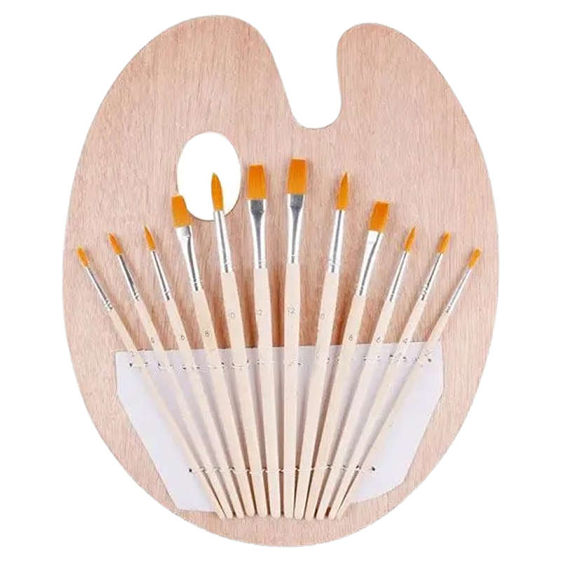 13-Pieces Paintbrushes And Palette Art Set 007-12N