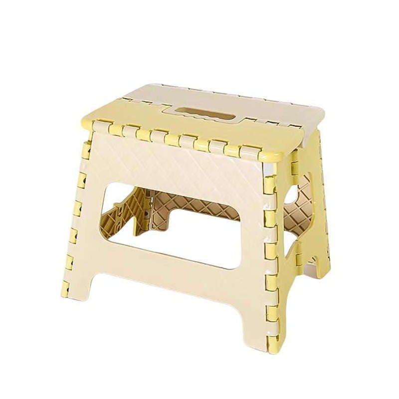 Non-Slip Portable Folding Step Stool for Adults and Kids AMP-282415 -Yellow, Brown