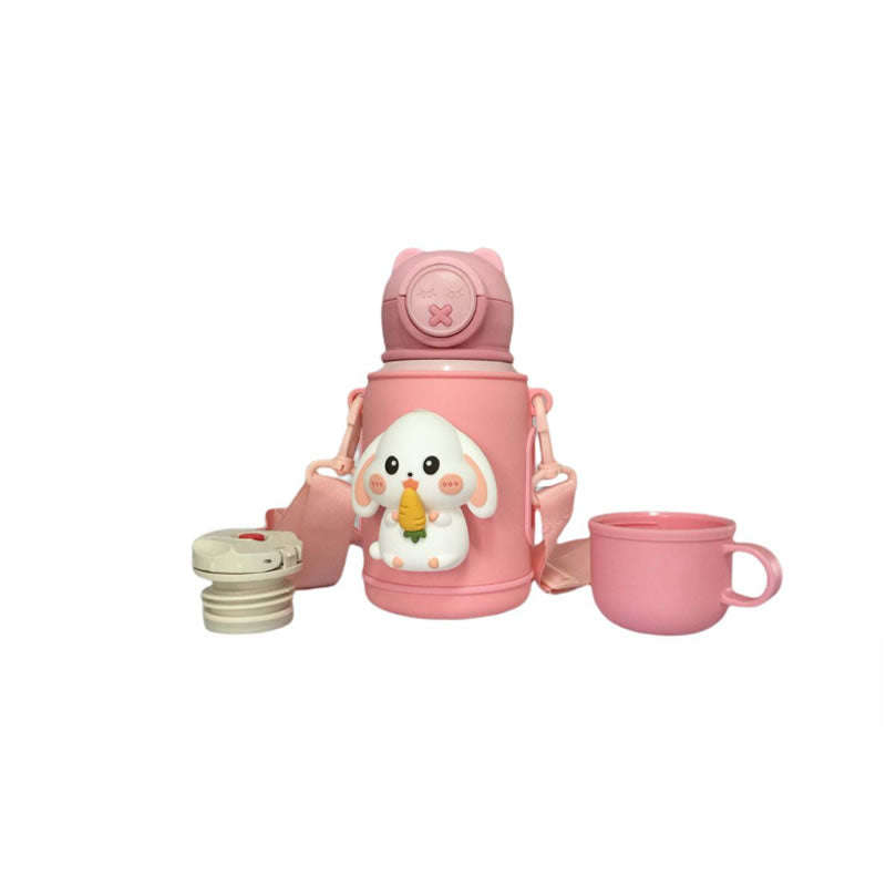450ml Hot And Cold High-Quality Water And Juice Bottle For Kids TB7 Pink