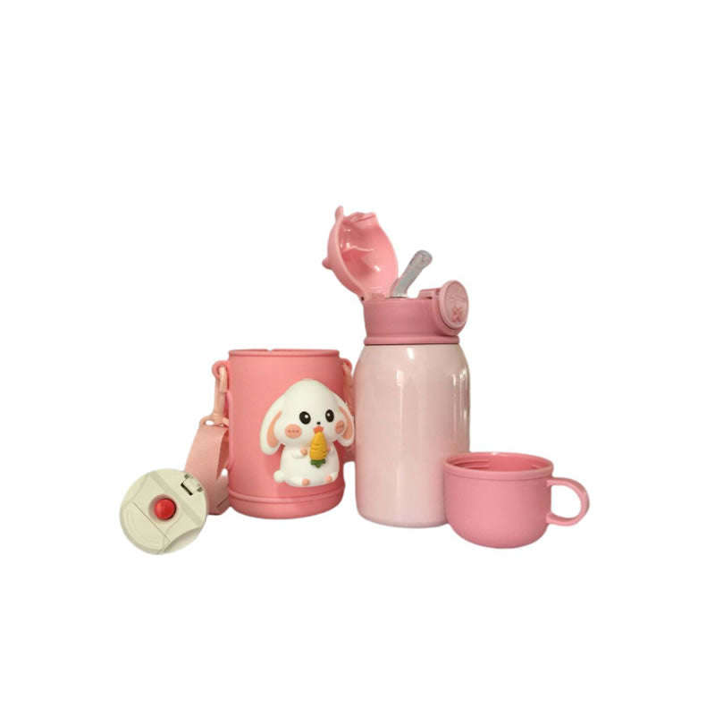 450ml Hot And Cold High-Quality Water And Juice Bottle For Kids TB7 Pink