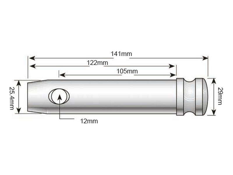 S.69 - Top link pin 25x102mm Cat. 2