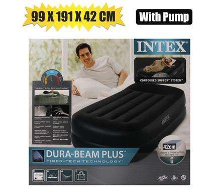 Intex air-bed p/rest w/pump 99x191x42cm