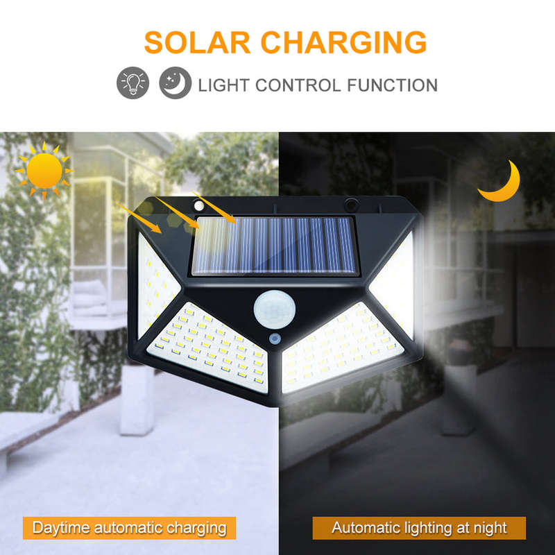 The pyramid 100 LED solar outdoor light
