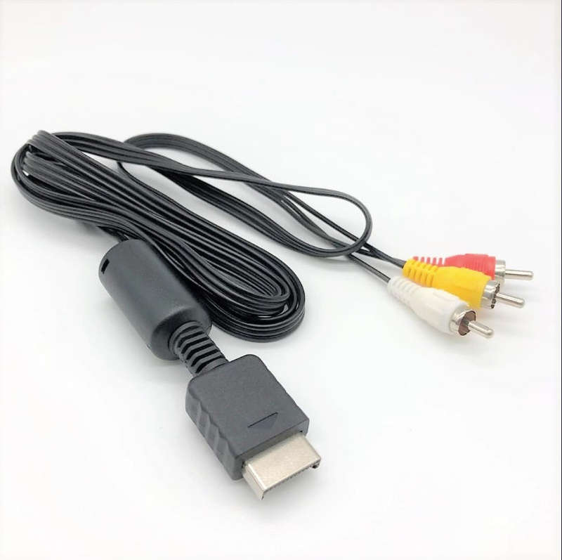 PlayStation 2 PS2 PS3 Av RCA Cable - 1.8 Meter - Black