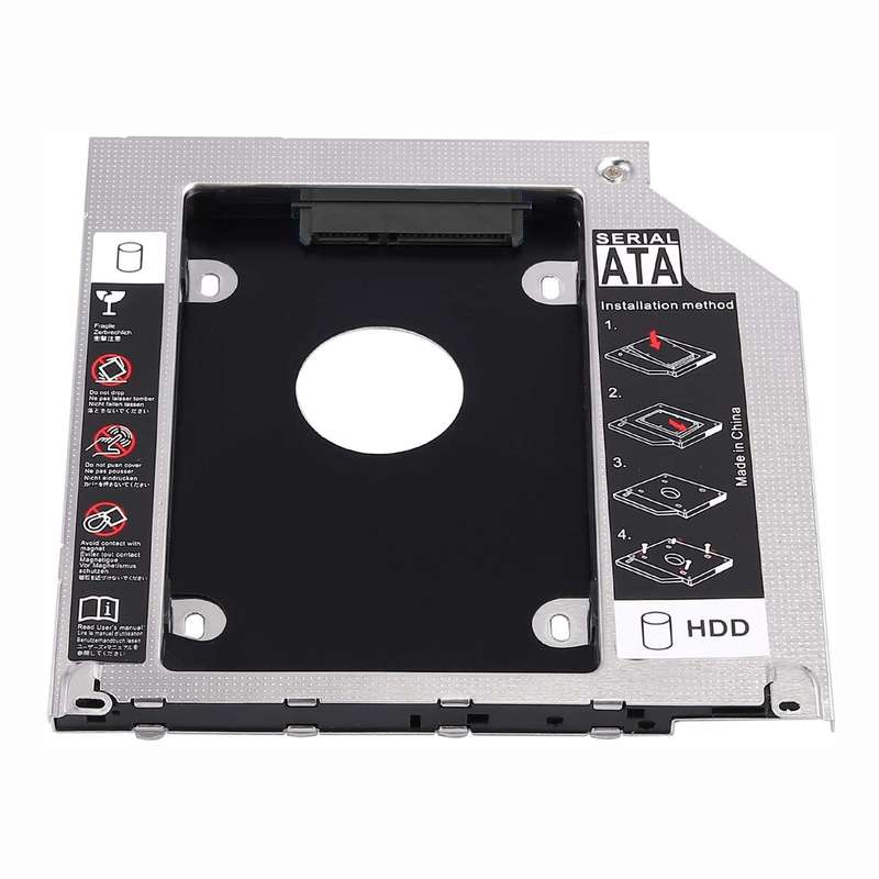 Universal SATA 2nd HDD HD SSD Enclosure Hard Drive Caddy Tray 12.7mm