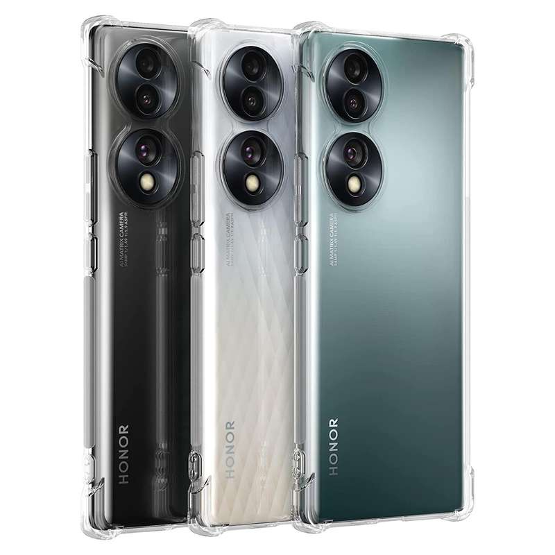 Protective Shockproof Gel Case for Honor 70 (2022) - Transparent