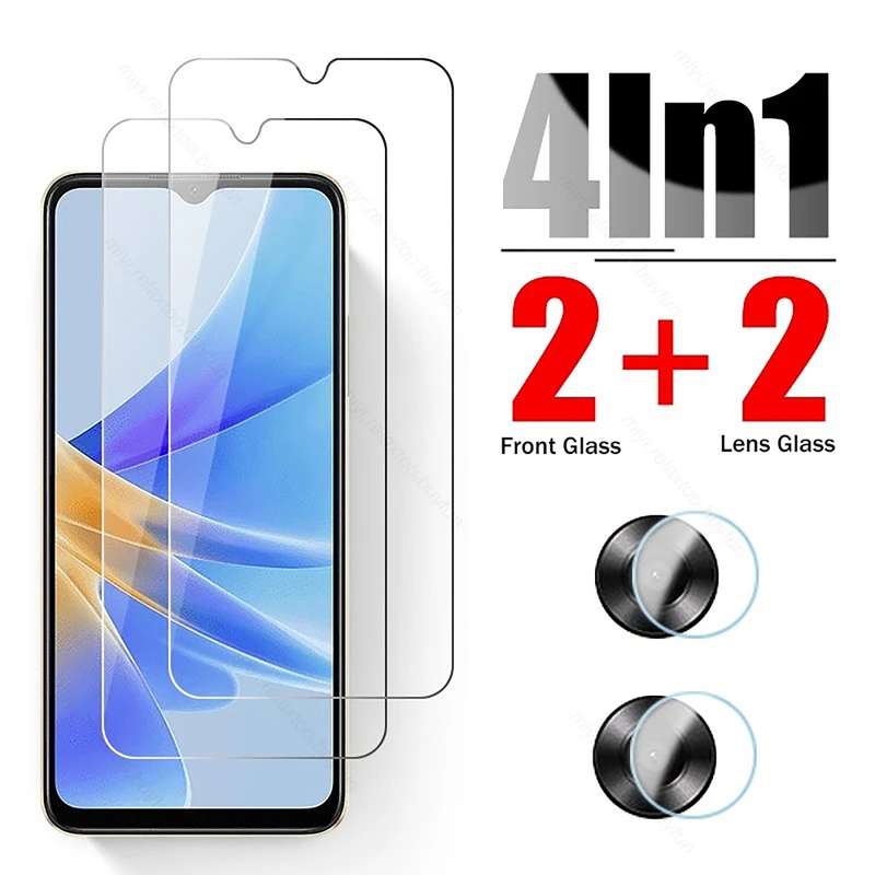 Tempered Glass Screen Protector for Oppo A17k (2022)(Pack of 2)