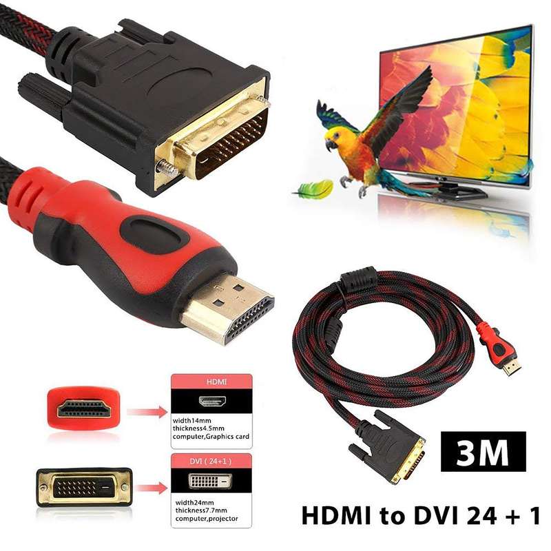 HDMI to DVI Cable - 3m