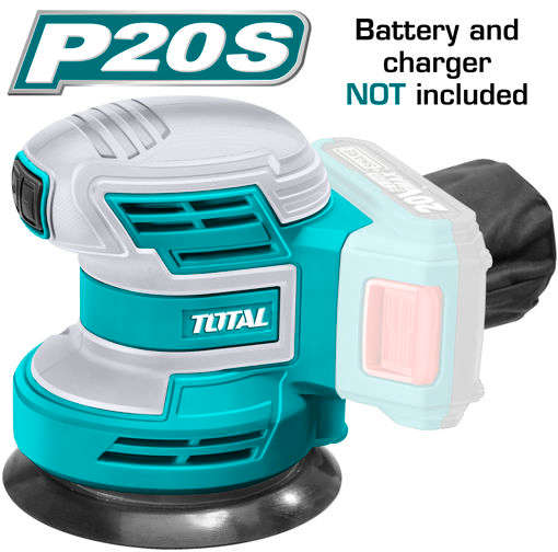 Total Cordless Random Orbit Sander (125mm, 20V)