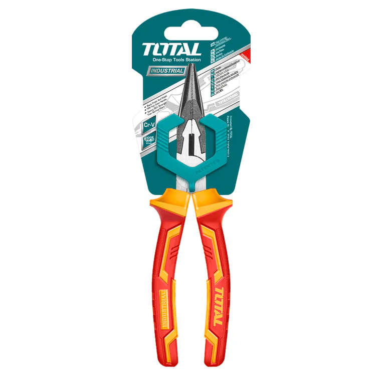 Total Heavy-Duty Insulated Long Nose Pliers- 8"/200mm