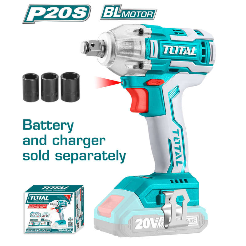 Total Cordless Impact Wrench 400Nm (1/2", Cordless)