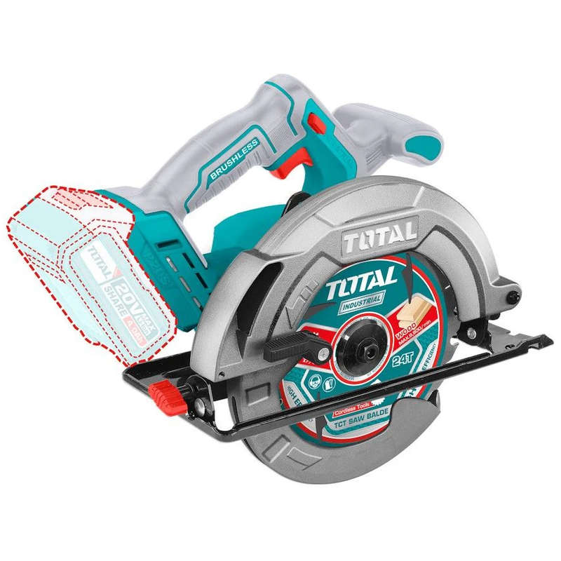 Total Cordless Circular Saw - (185mm, 20V)