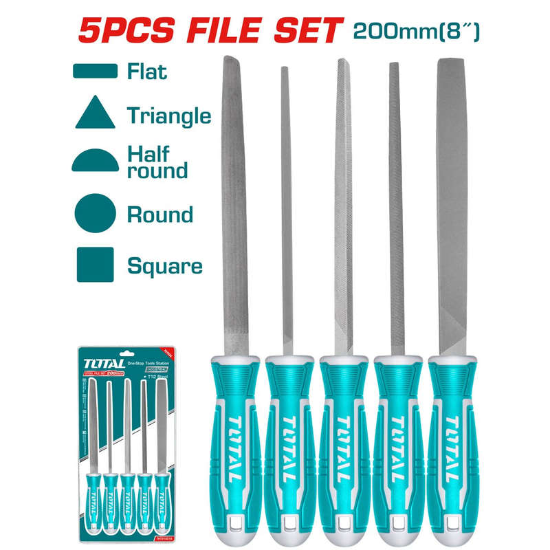 Total 5 Piece Steel File Set