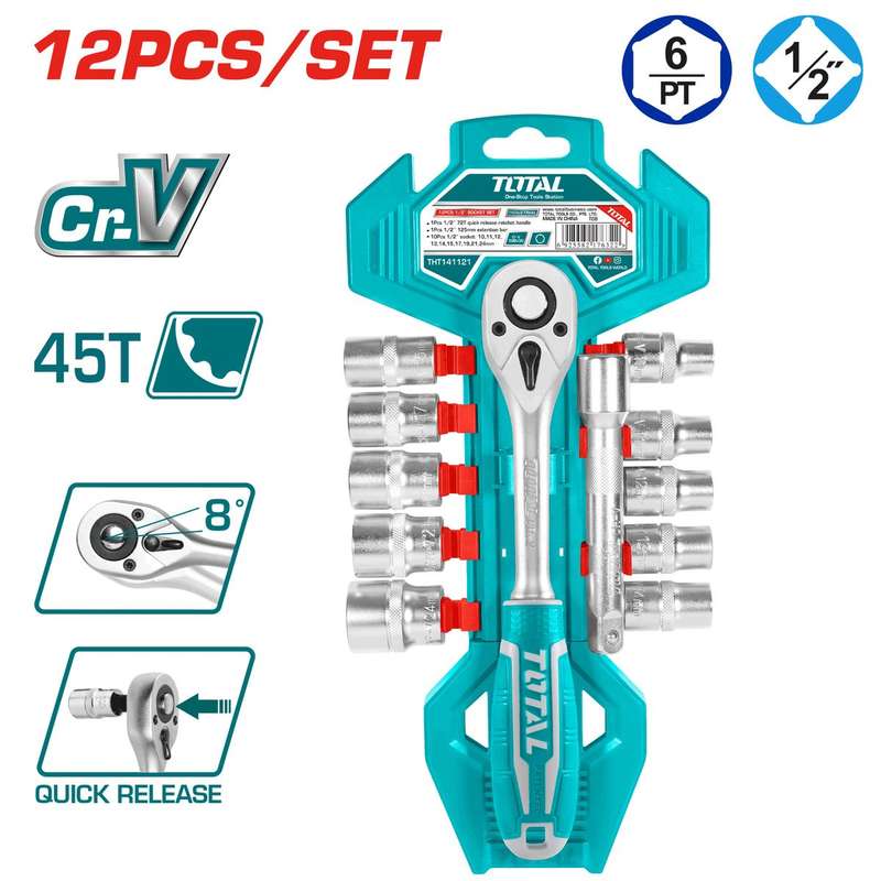Total 1/2" Socket set-12PCS