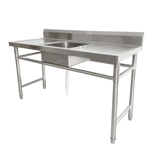 Single Bowl Prep Sink  - 1700mm x 700mm x 900mm High - LHS & RHS Work Area