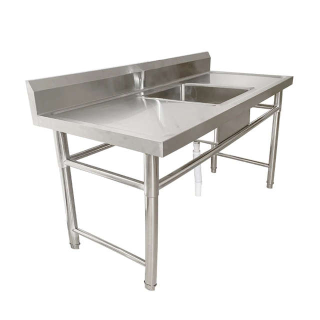 Single Bowl Prep Sink  - 1700mm x 700mm x 900mm High - LHS & RHS Work Area