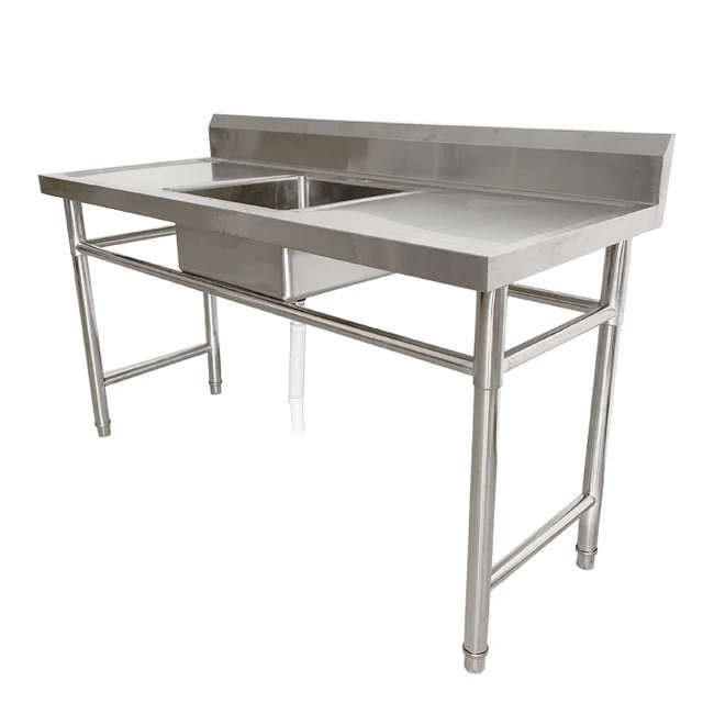 Single Bowl Prep Sink  - 1700mm x 700mm x 900mm High - LHS & RHS Work Area