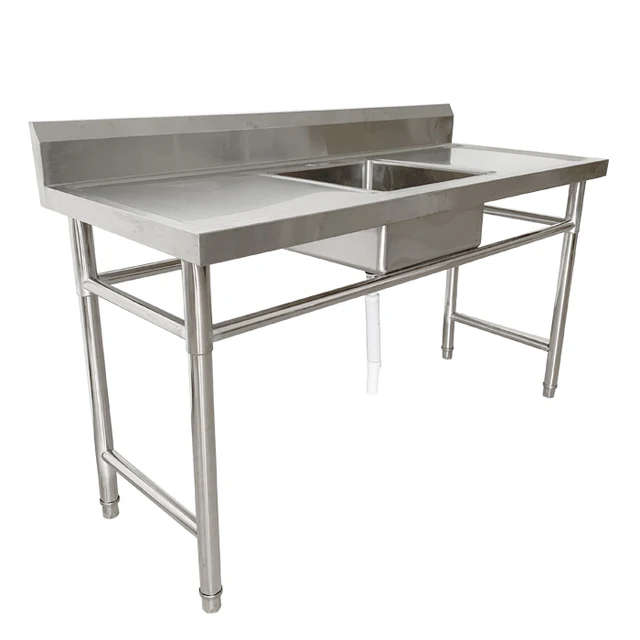 Single Bowl Prep Sink  - 1700mm x 700mm x 900mm High - LHS & RHS Work Area