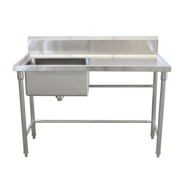 Single Bowl Prep Sink - 1700mm x 700mm x 900mm High  - RHS Work Area