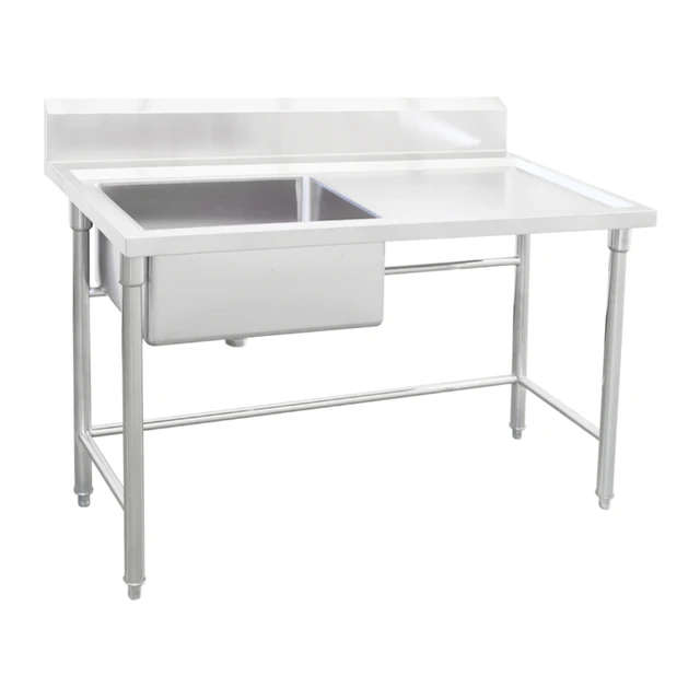 Single Bowl Prep Sink - 1700mm x 700mm x 900mm High  - RHS Work Area