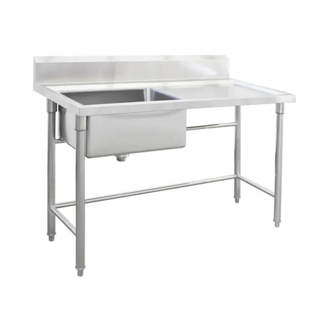 Single Bowl Prep Sink - 1700mm x 700mm x 900mm High  - RHS Work Area