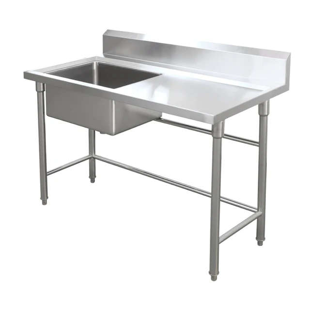Single Bowl Prep Sink - 1700mm x 700mm x 900mm High  - RHS Work Area