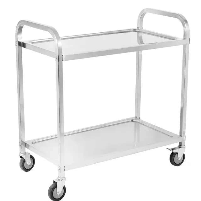 2 Tier Stainless Steel Trolley