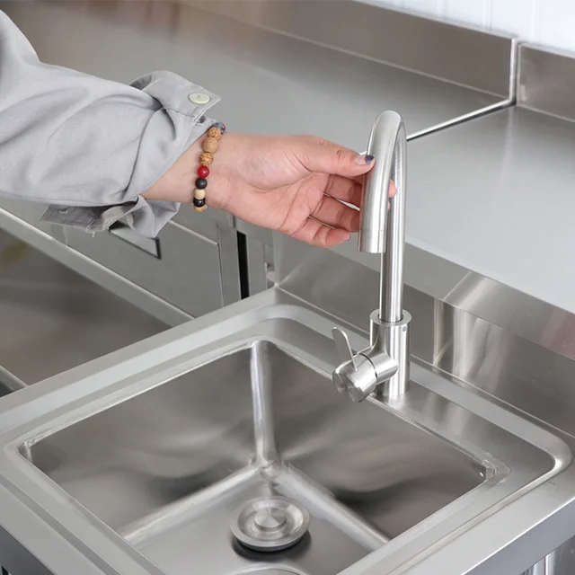 Double Bowl Sink - 2300mm x 700mm x 900mm High - LHS Work Area