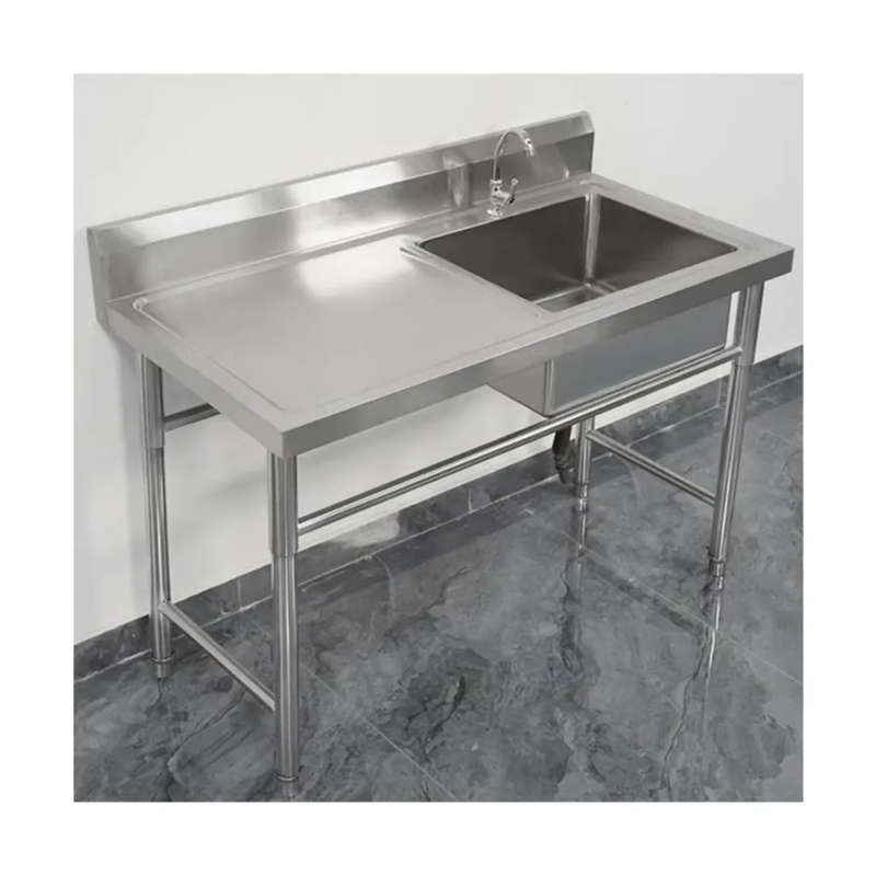 Single Bowl Prep Sink - 1350mm x 700mm x 900mm High - LHS Work Area
