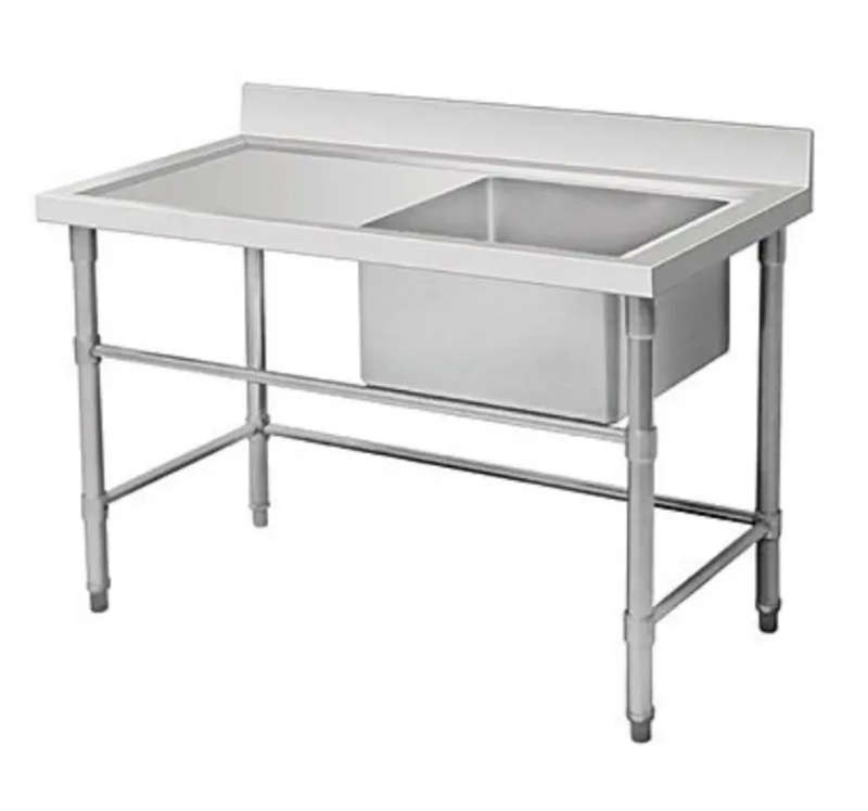 Single Bowl Prep Sink - 1350mm x 700mm x 900mm High - LHS Work Area