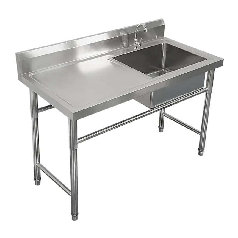 Single Bowl Prep Sink - 1350mm x 700mm x 900mm High - LHS Work Area