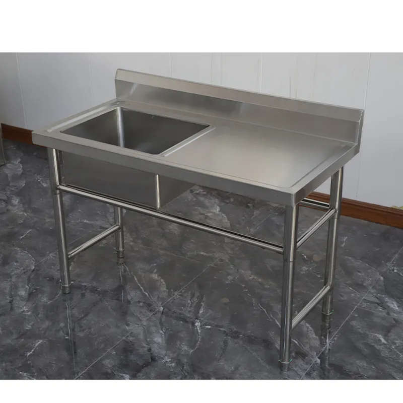 Single Bowl Prep Sink - 1350mm x 700mm x 900mm High - RHS Work Area
