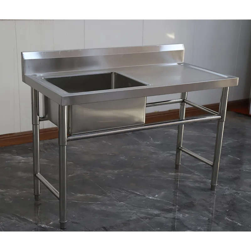 Single Bowl Prep Sink - 1350mm x 700mm x 900mm High - RHS Work Area