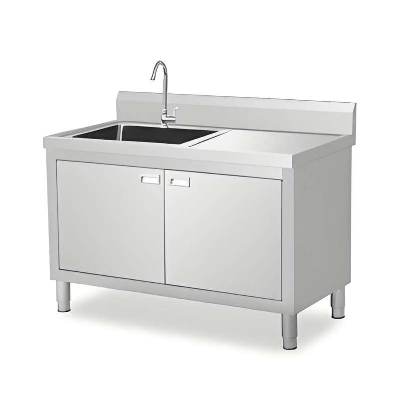 Single Bowl Sink Cabinet - 1700mm x 700mm x 900mmH -  RHS WORK AREA