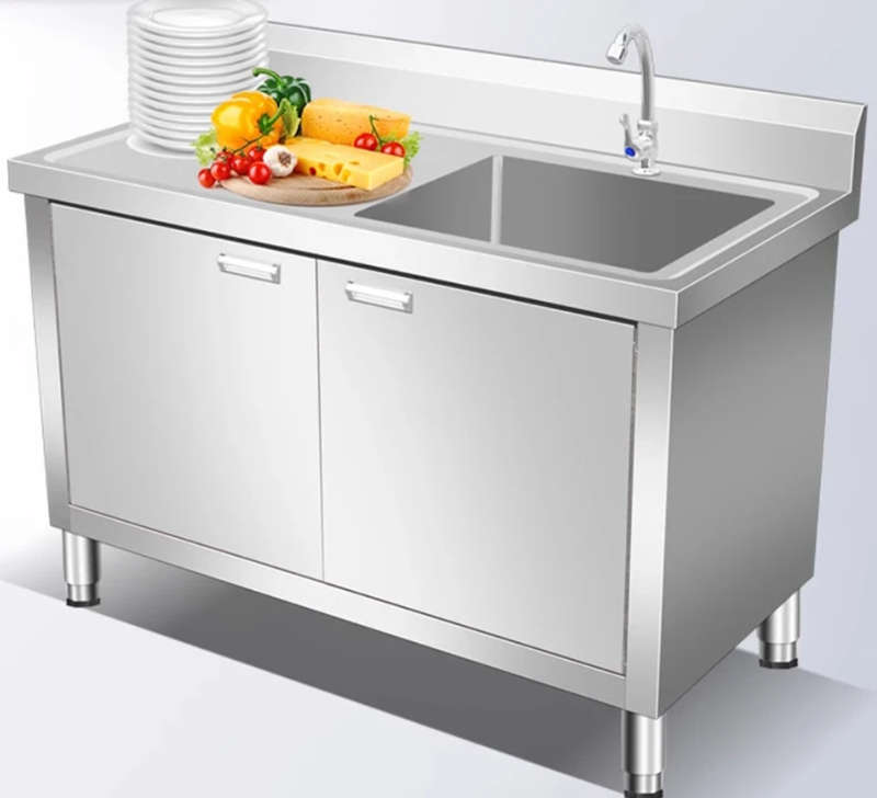 Single Bowl Sink Cabinet - 1700mm x 700mm x 900mmH - LHS Work Area