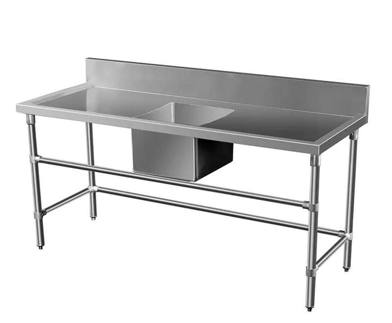 Single Bowl Prep Sink  - 1700mm x 700mm x 900mm High - LHS & RHS Work Area