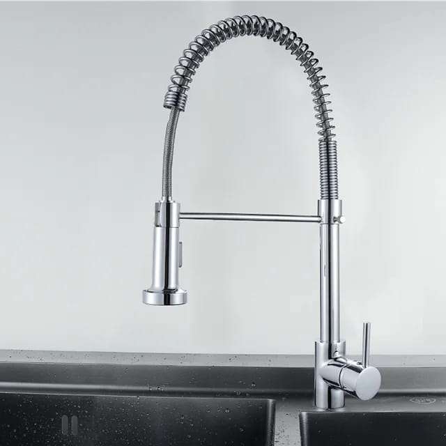 Kitchen Mixer Tap with Pull Out Neck and Trigger Nozzle